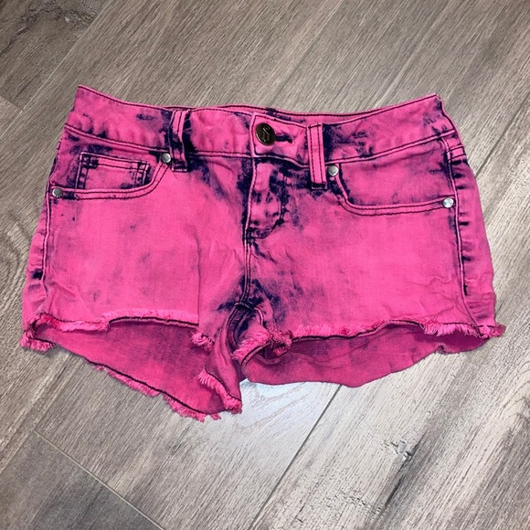 Purple and pink acid wash shorts - Picture 1 of 1